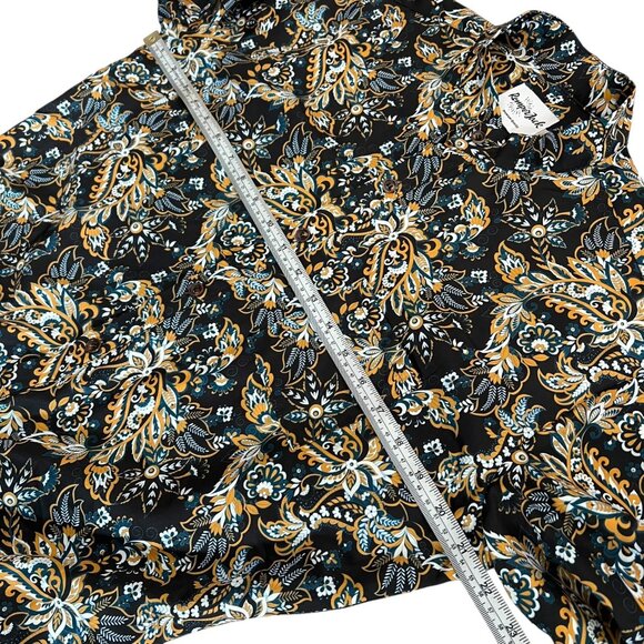 Romper Jack Floral Paisley Shorts Jumpsuit Black Size‎ L Maximalist Camp Preppy - Picture 8 of 12